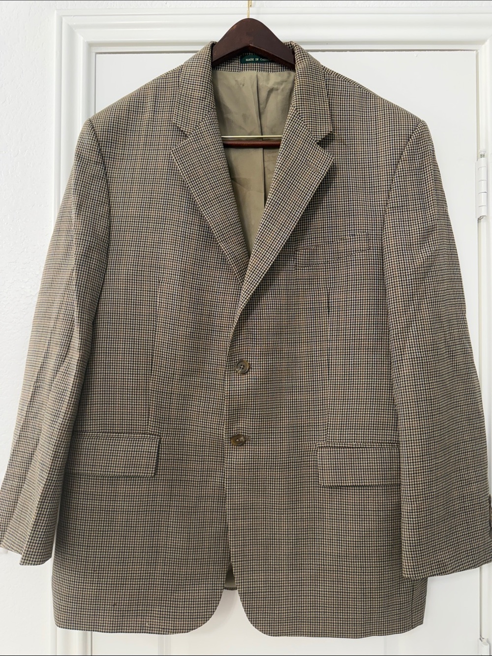 Lauren Ralph Lauren Brown Houndstooth Sport Coat